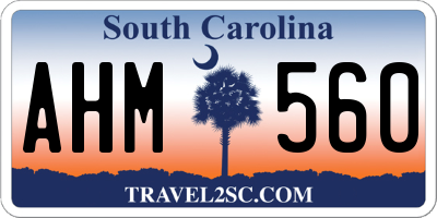 SC license plate AHM560