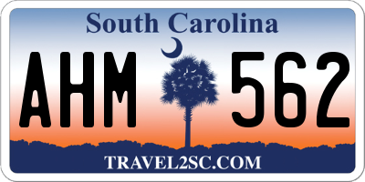 SC license plate AHM562