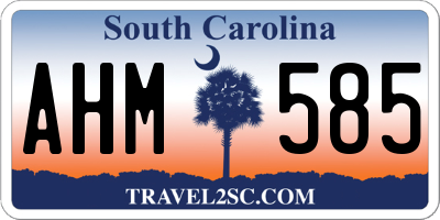SC license plate AHM585