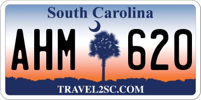 SC license plate AHM620