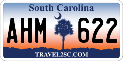 SC license plate AHM622