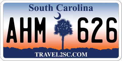 SC license plate AHM626