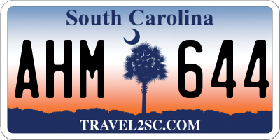 SC license plate AHM644