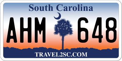 SC license plate AHM648