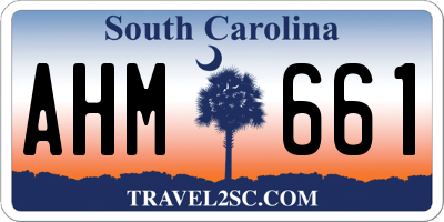 SC license plate AHM661