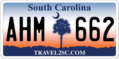 SC license plate AHM662
