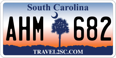 SC license plate AHM682