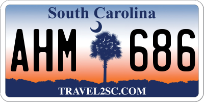 SC license plate AHM686