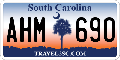 SC license plate AHM690