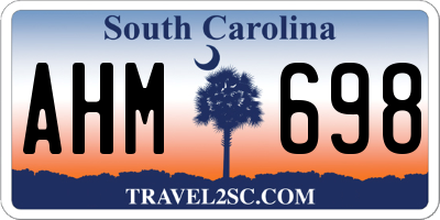 SC license plate AHM698
