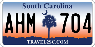 SC license plate AHM704