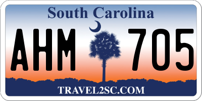 SC license plate AHM705