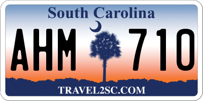 SC license plate AHM710