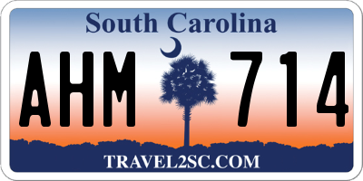 SC license plate AHM714