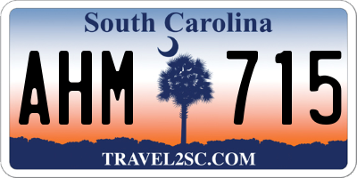 SC license plate AHM715