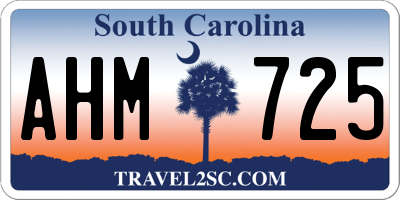 SC license plate AHM725