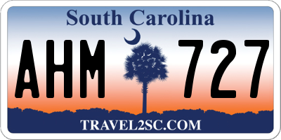 SC license plate AHM727