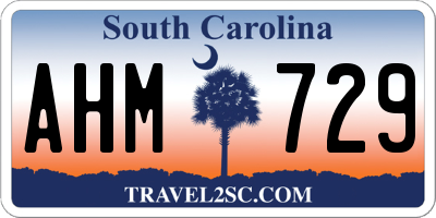 SC license plate AHM729