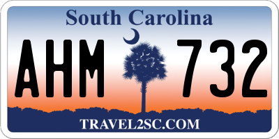 SC license plate AHM732