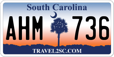 SC license plate AHM736