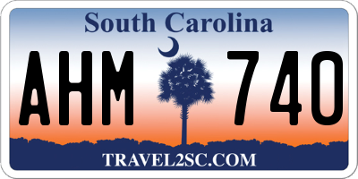 SC license plate AHM740