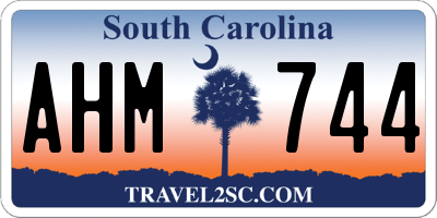 SC license plate AHM744
