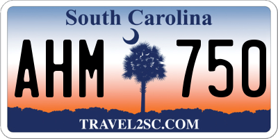 SC license plate AHM750