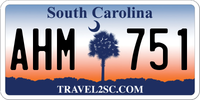 SC license plate AHM751