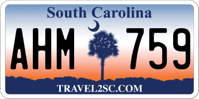 SC license plate AHM759