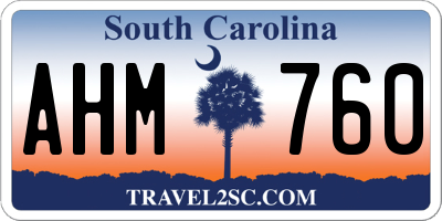SC license plate AHM760