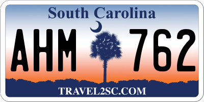SC license plate AHM762