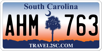 SC license plate AHM763