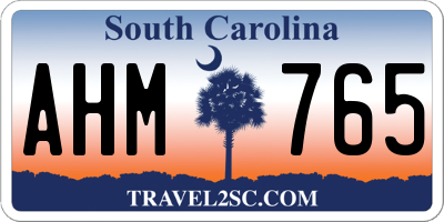 SC license plate AHM765