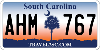 SC license plate AHM767
