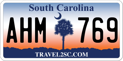 SC license plate AHM769