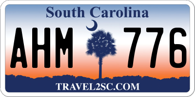 SC license plate AHM776