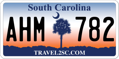 SC license plate AHM782