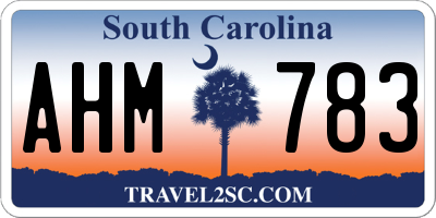 SC license plate AHM783