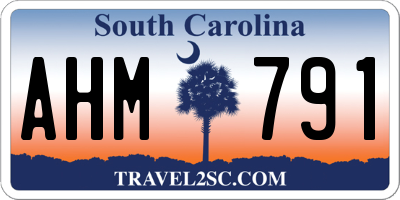 SC license plate AHM791