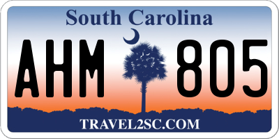 SC license plate AHM805