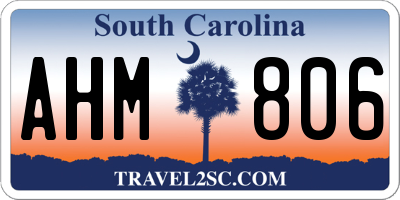 SC license plate AHM806