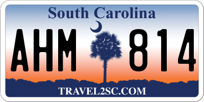 SC license plate AHM814