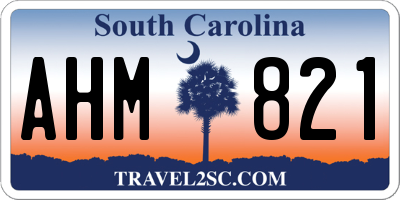 SC license plate AHM821