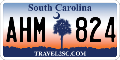 SC license plate AHM824