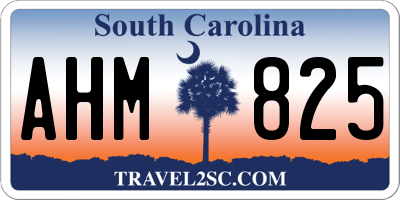 SC license plate AHM825