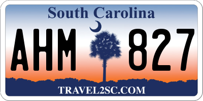 SC license plate AHM827