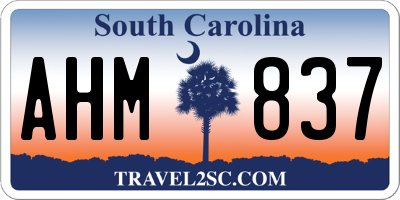SC license plate AHM837