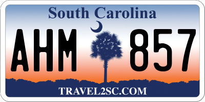 SC license plate AHM857