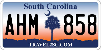 SC license plate AHM858