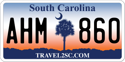 SC license plate AHM860